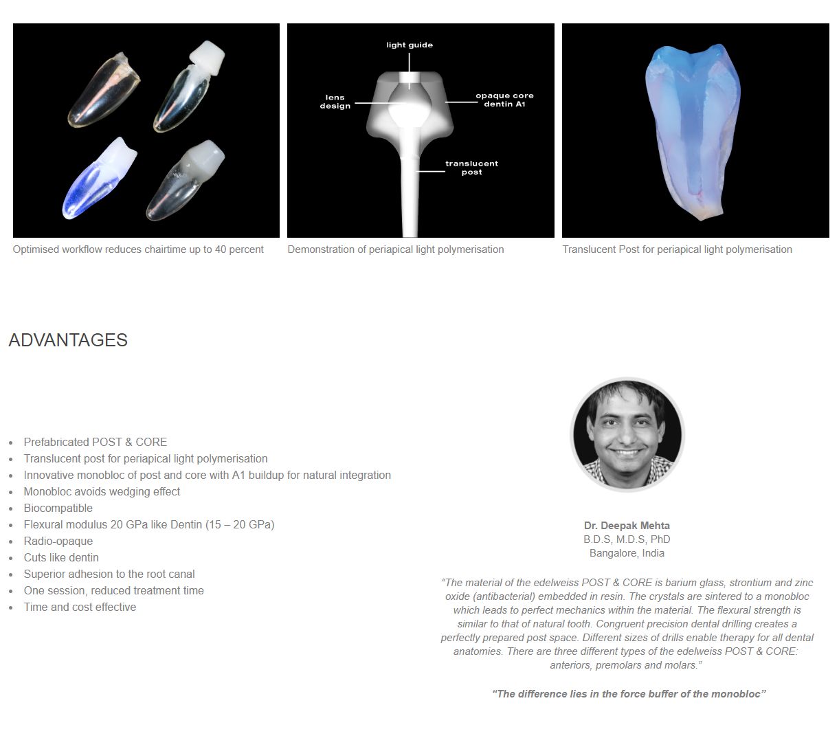 dental post & core system