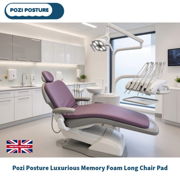 Pozi Posture Grape Luxurious Memory Foam Long Chair Pad