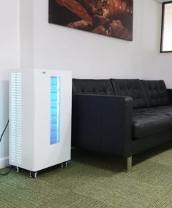 Viralair uv filtration in waiting room